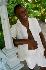 Men's White Matching Set