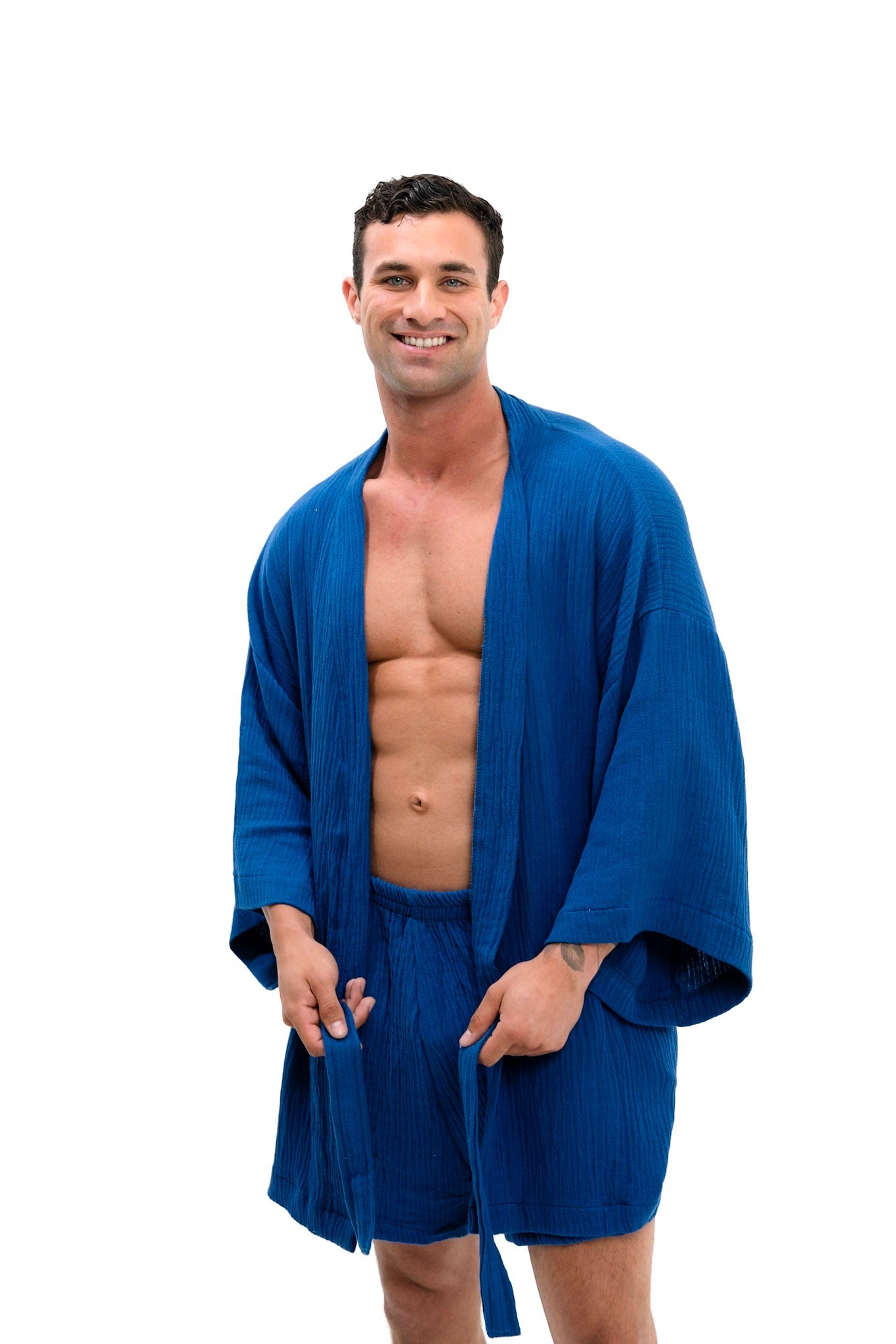 Men's Robe Set Blue