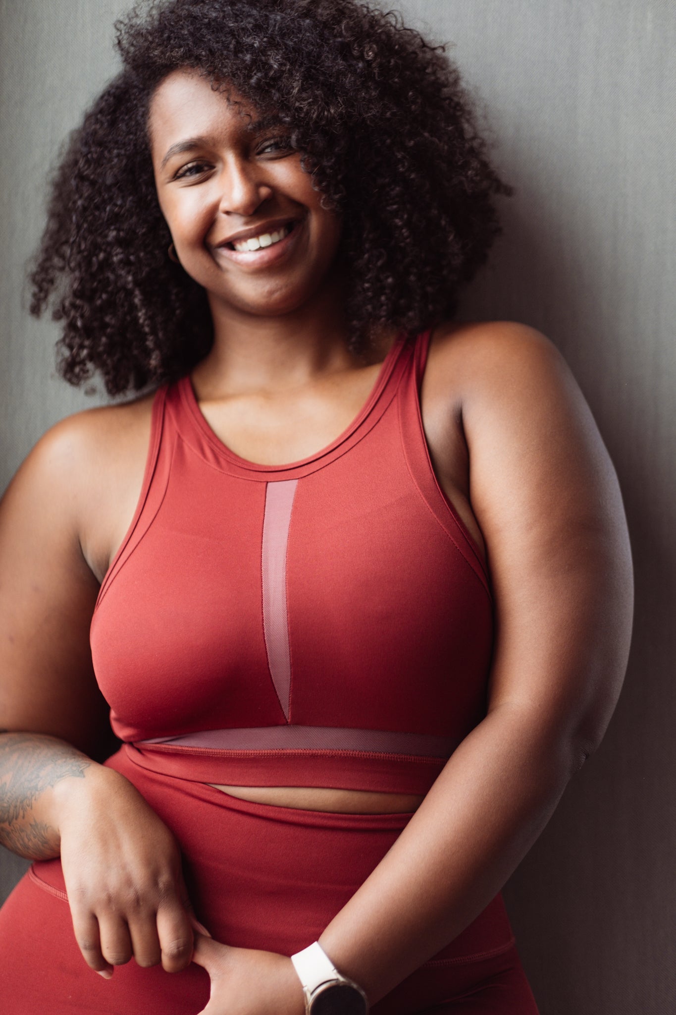AirRise High Neck Longline Sports Bra - Wine Red