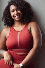AirRise High Neck Longline Sports Bra - Wine Red