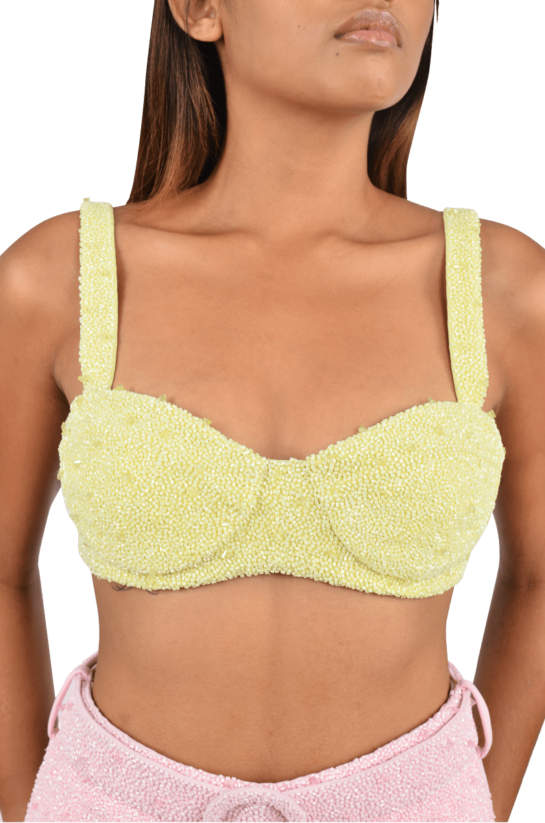Heidi Shell Hand-Beaded Bikini Multicolor