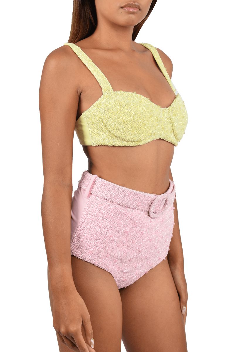 Heidi Hand Beaded Bikini Top