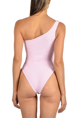 Paisley One Shoulder Luxe Pink Swimsuit