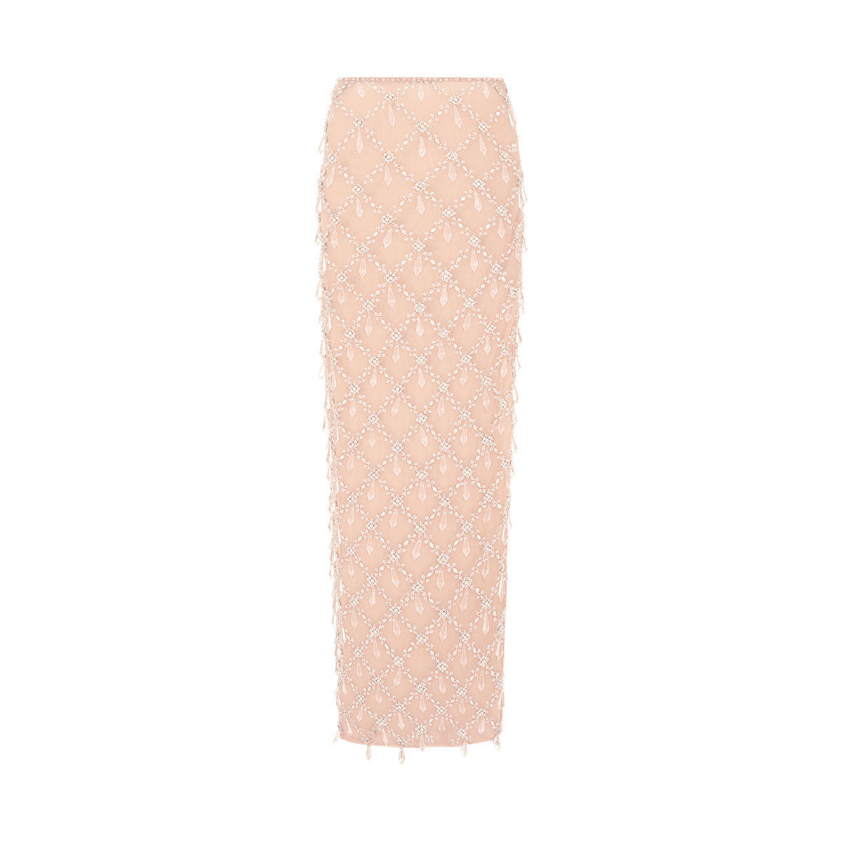 Calliope Luxury Crystal Co-Ord Skirt Nude