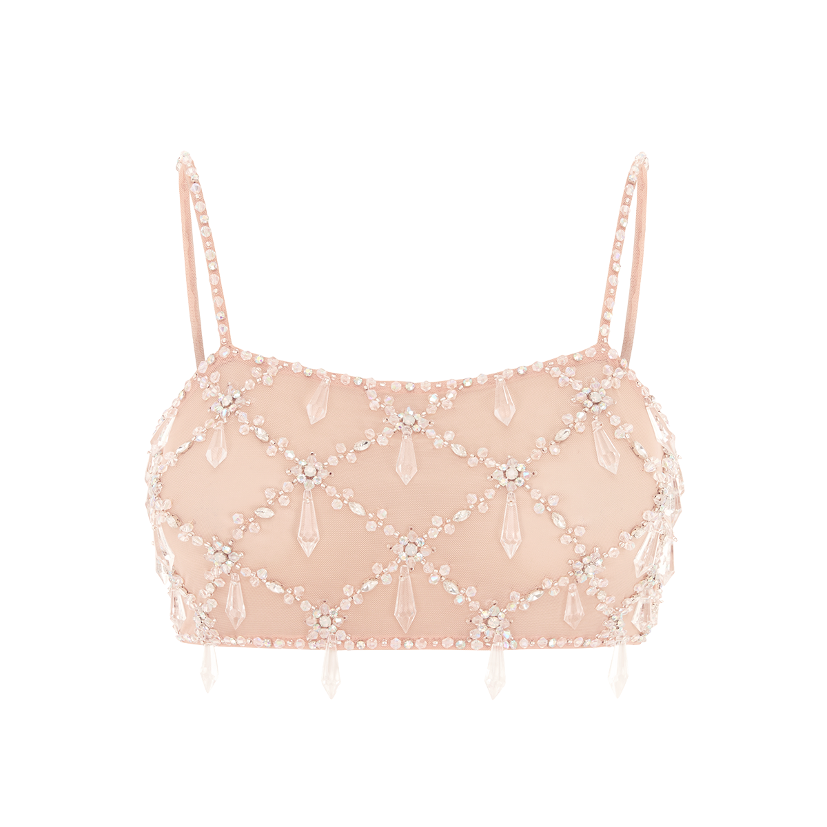 Calliope Luxury Crystal Co-Ord Top Nude
