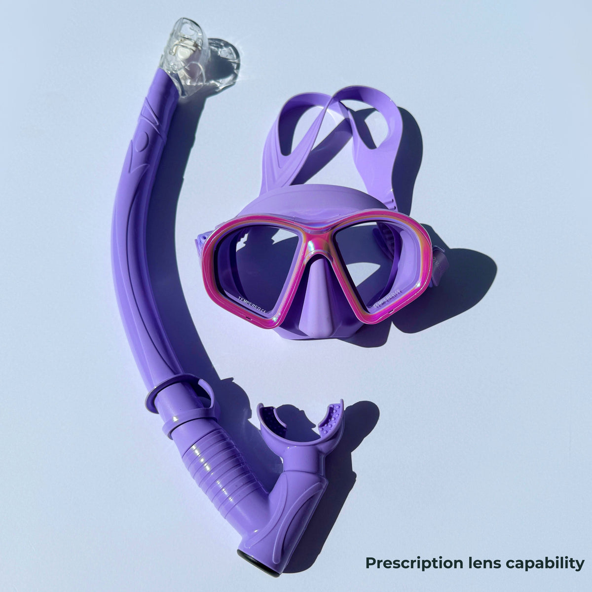 Double Lens Soft Silicone Mask + Dry Snorkel