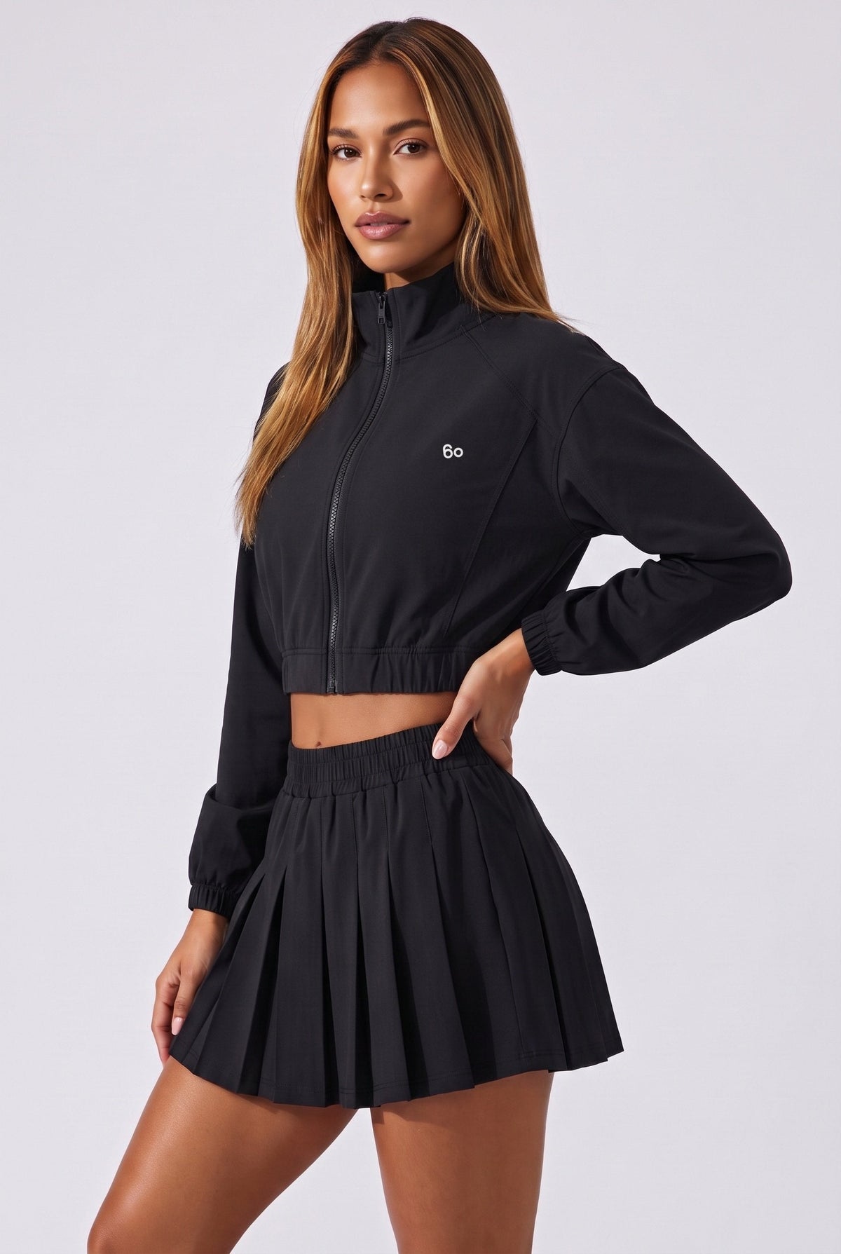 ELSA Cropped Jacket & Pleated Skirt Set