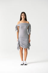 Chloe Dress in Grey Cotton