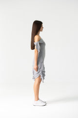 Chloe Dress in Grey Cotton