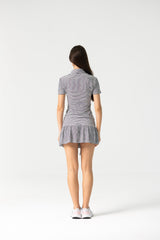 Evrin Mini Skirt Set in Striped Cotton