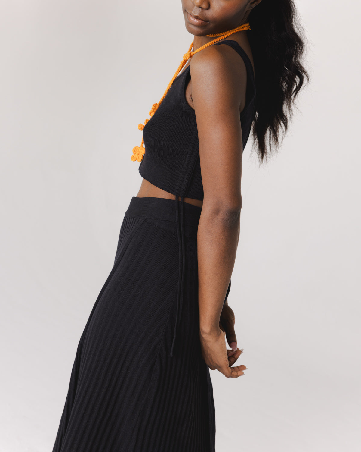 Šatrija: Black Cotton Wrap Skirt