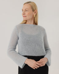 Skraistas: Dew Silk & Mohair Cropped Cardigan