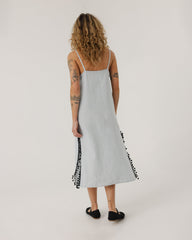 Aguonos: Dew & Black Linen Dress
