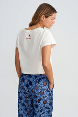 CROPPED TSHIRT - VANILLA