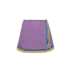 Monni Co-Ord Hand Embroidered Crystal Skirt - Purple