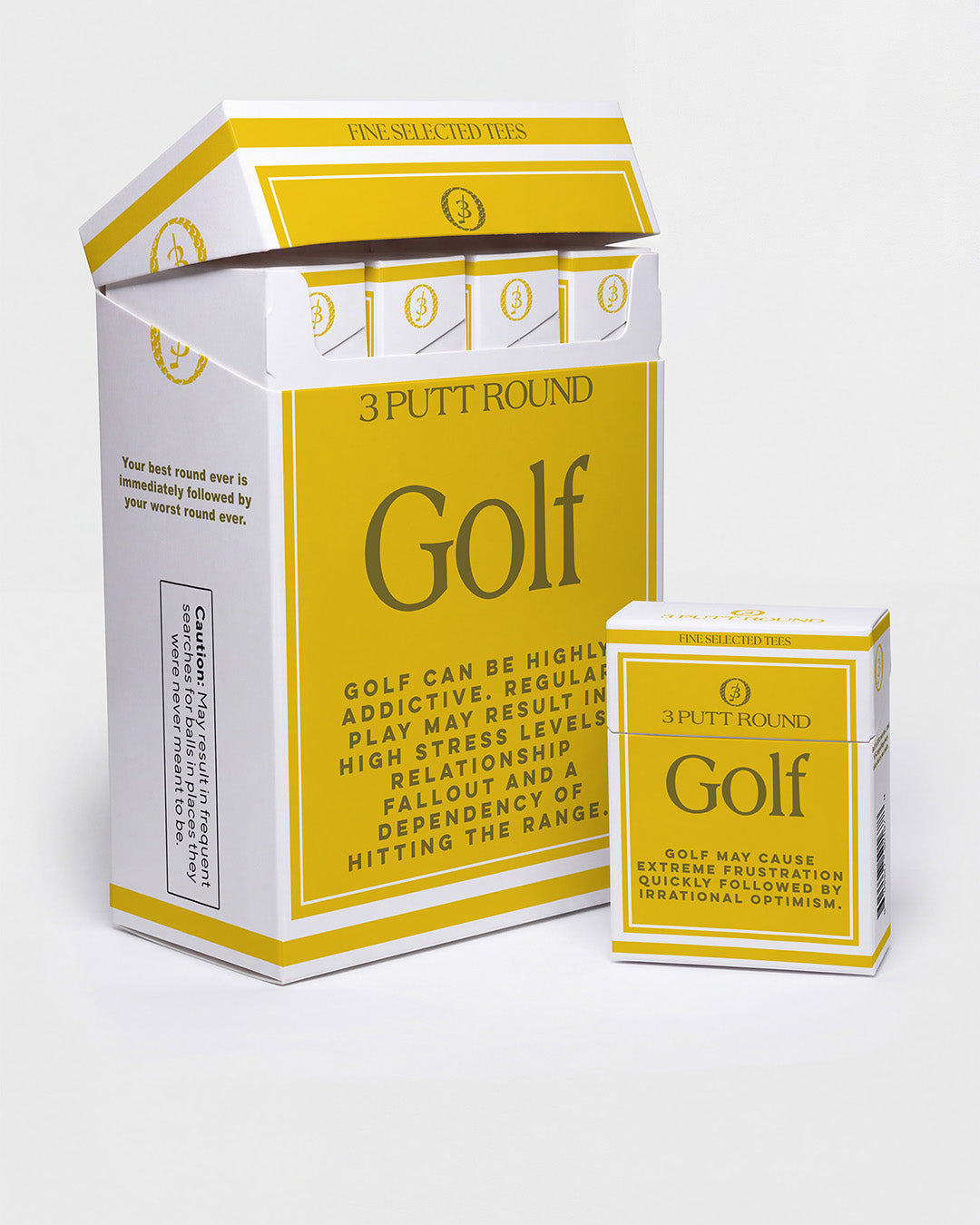 THE GOLD GOLF ADDICTION TEE PACK COLLECTABLE CARTON