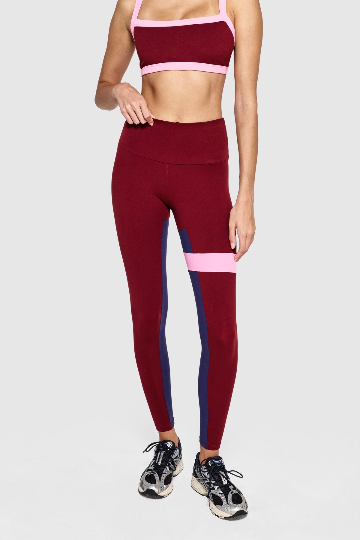 GARTER LEGGINGS - MERLOT