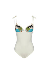 Dolphin One Piece Swimsuit White in Stock