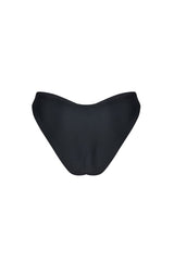 Marissa Hand Embroidered Luxe Bikini Bottom Black in Stock