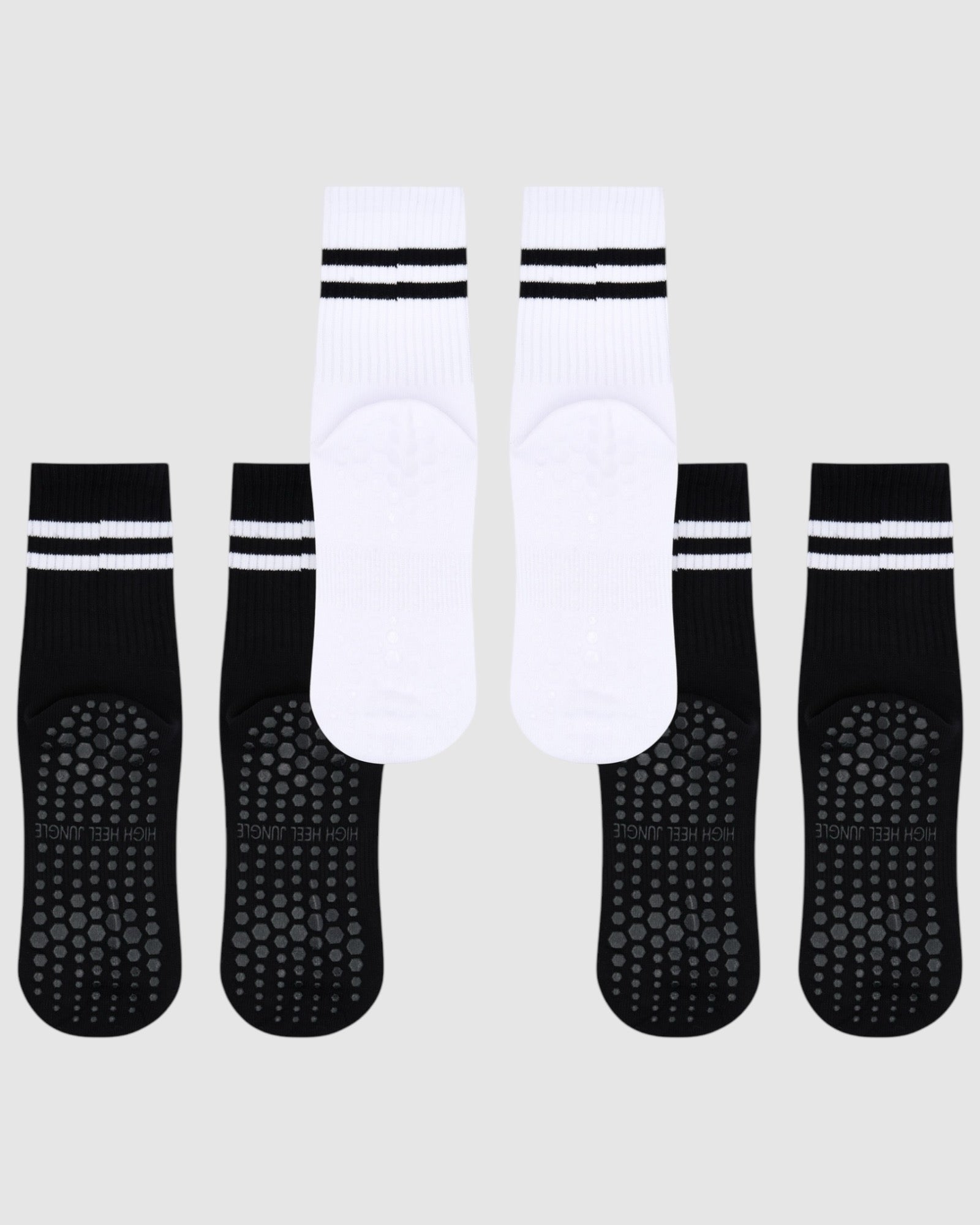 Varsity Grip Socks - 3 Pack - Black/White