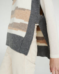 Kalvos: Striped Grey Merino Wool Vest