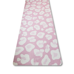 Amp Yoga Mat Pink Leopard Microfibre