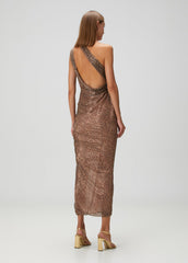 Leopard Asymmetric Backless Dress