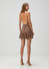 Leopard Cut-Out Mini Dress