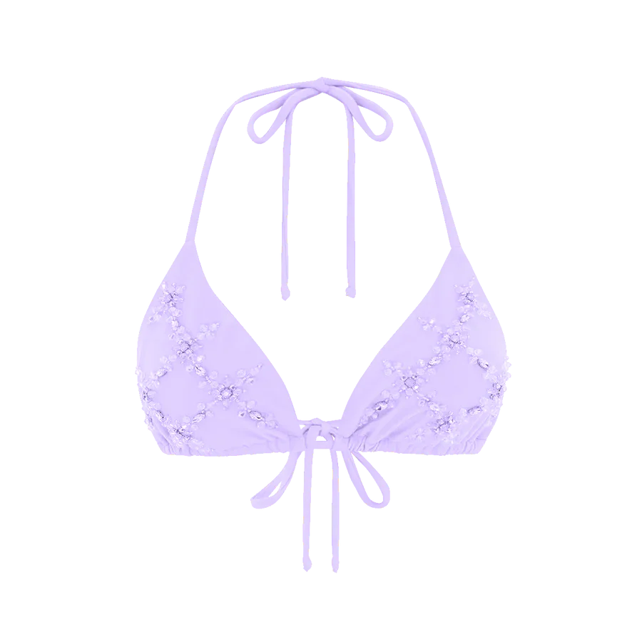 Rose Luxe Self-Tie Bikini Top