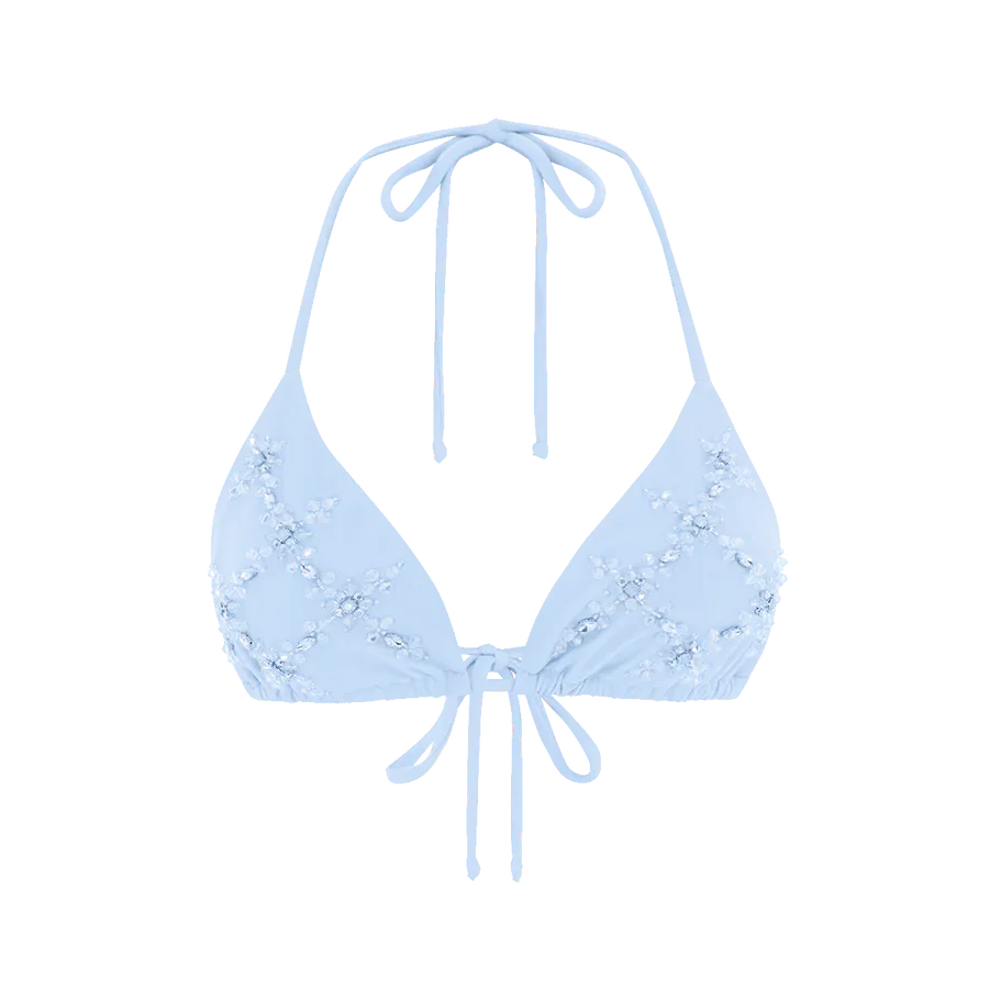 Rose Luxe Self-Tie Bikini Top