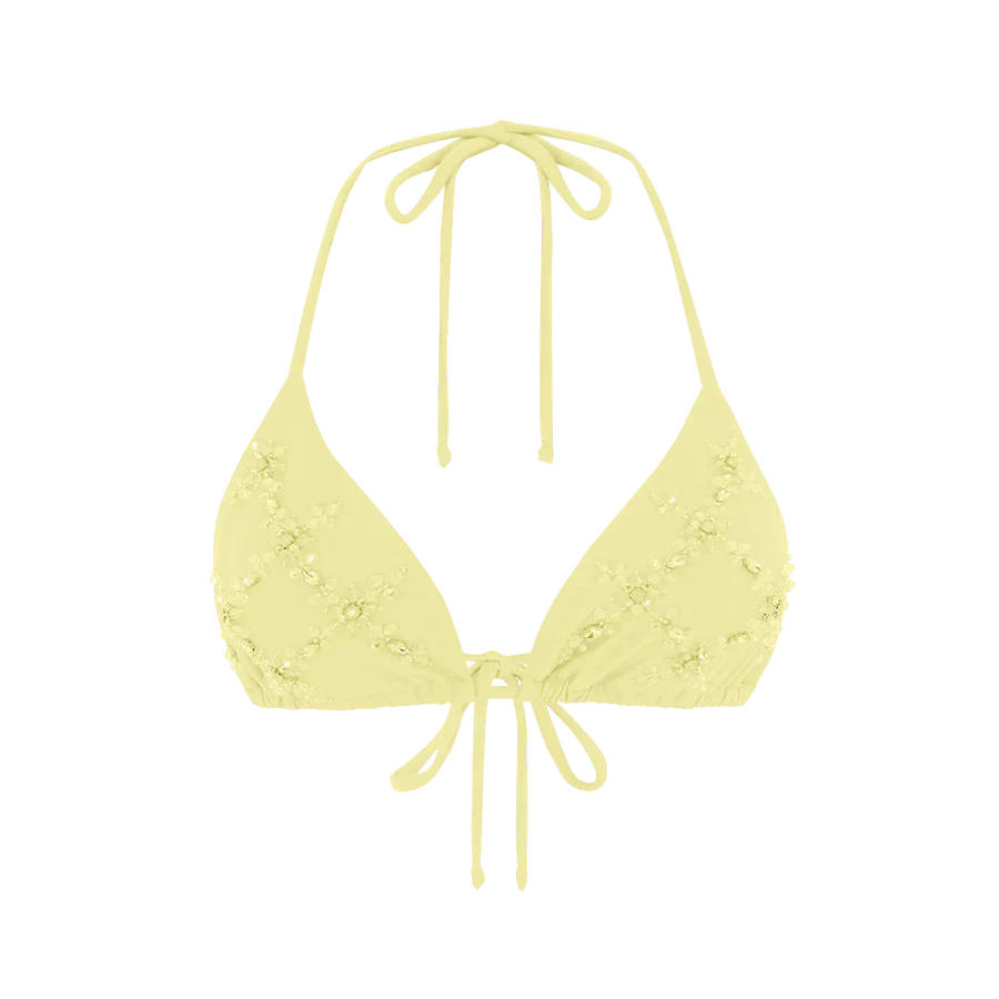 Rose Luxe Self-Tie Bikini Top