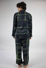 SILK PYJAMAS  Black Check