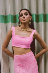 Marie Hand Beaded Premium Co-Ord Mini Skirt Multicolour