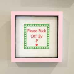 Embroidered Please Fuck Off by Nine Artwork