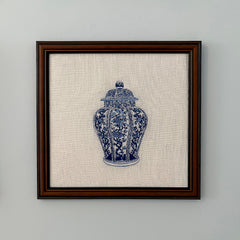 Ginger Jar #1 Embroidered Art Work