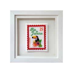 Rio De Janiero Embroidered Artwork Print