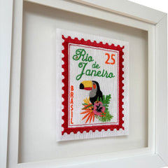 Rio De Janiero Embroidered Artwork Print