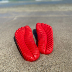 Fire Red Flip-Flops by GUDO WORLD