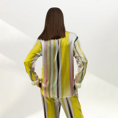 Art Stripes Silk Shirt