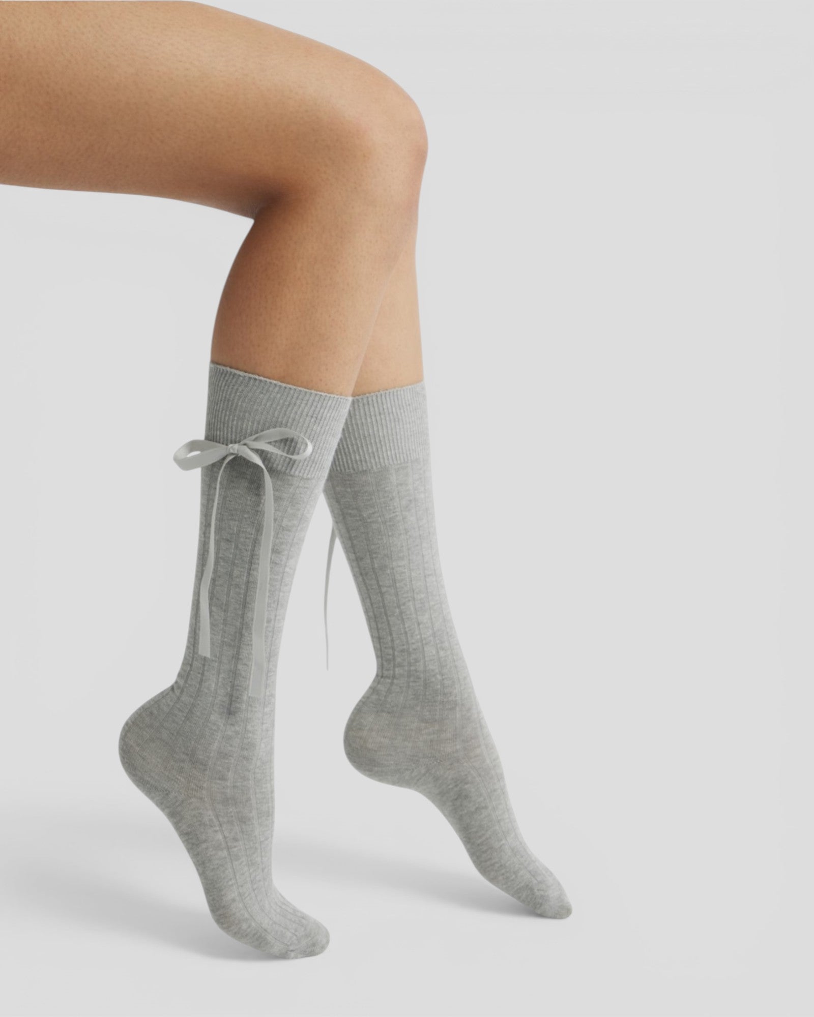 Prima Cotton With Satin Ribbon Socks