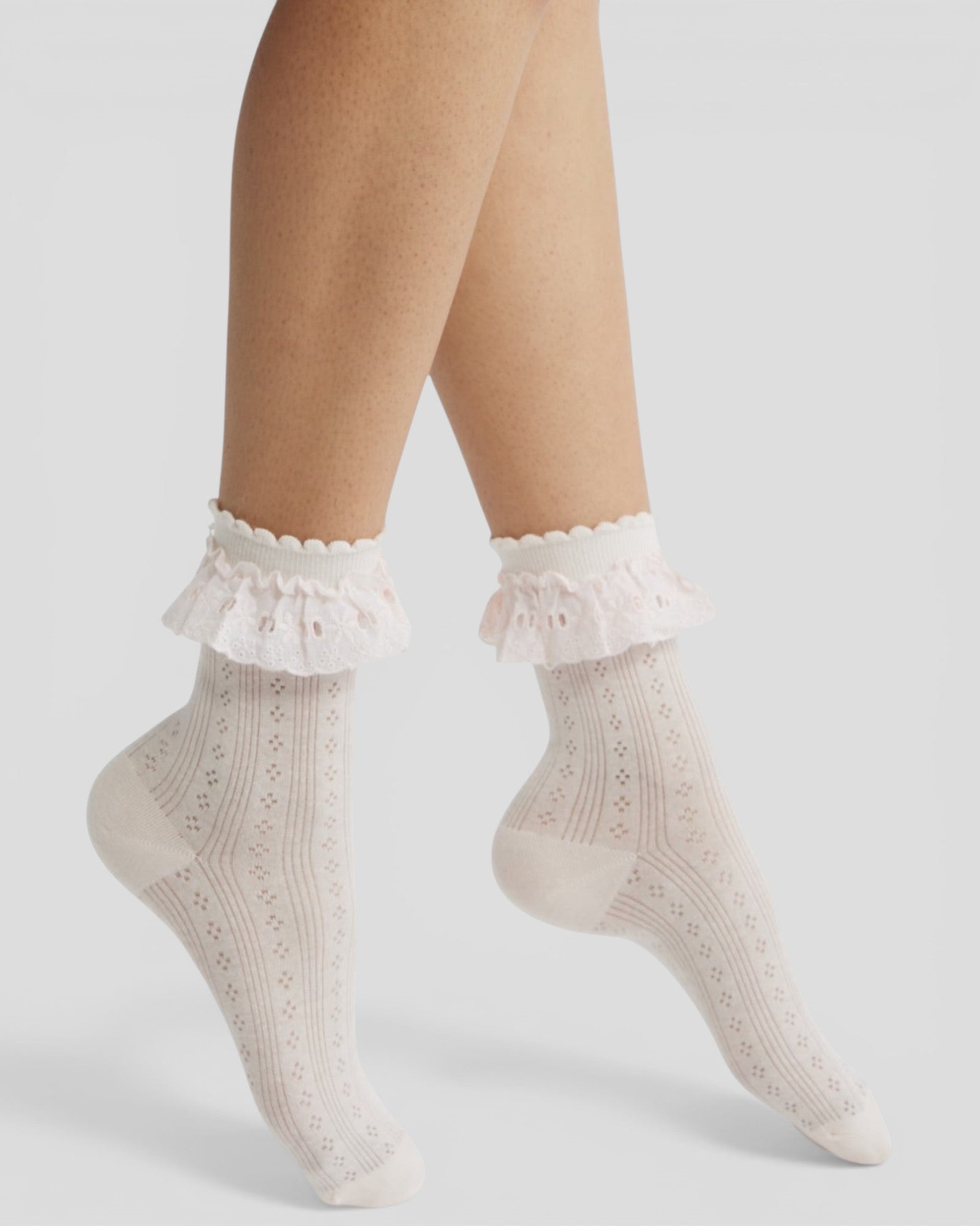 Bobby Lace Frill Trim Cotton Bobby Socks