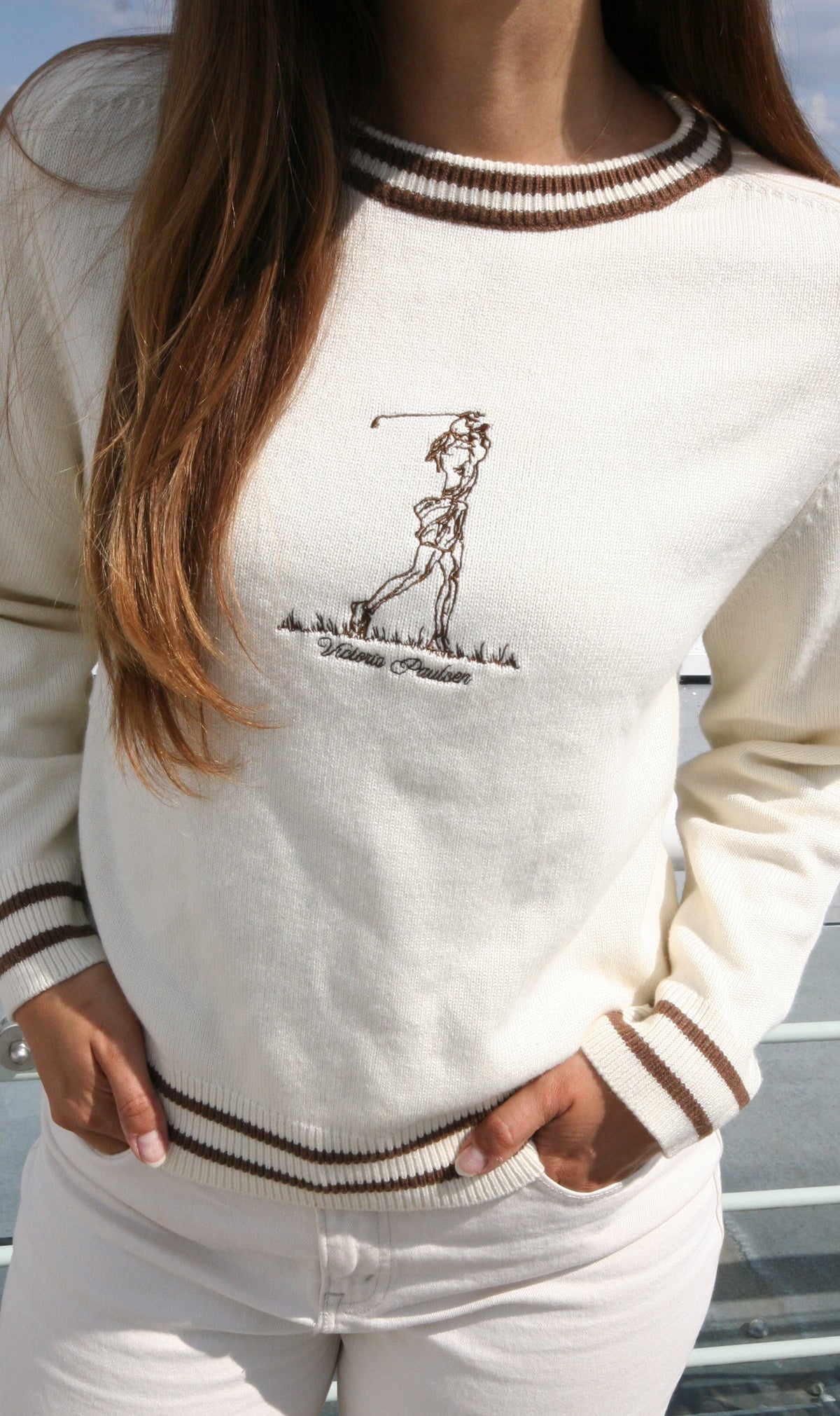 Resa Crew Neck Sweater- Cream