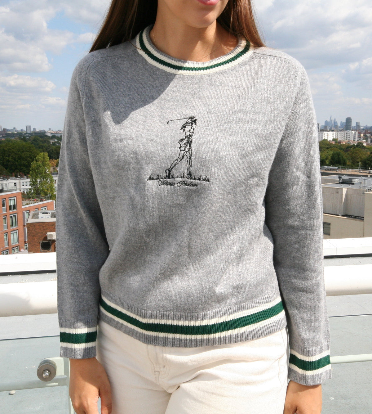 Resa Crew Neck Sweater- Grey