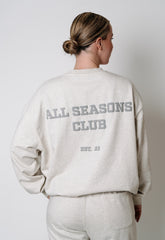 All Seasons Club Sweatshirt Grey Marl - Avenue Athletica