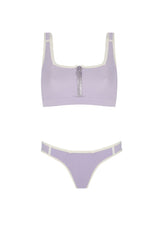 ALLYORS ZIPPER BIKINI BOTTOM - LILAC