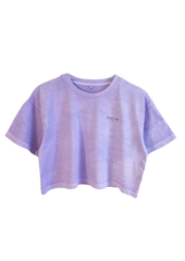 Washed Lavender Cropped Tee