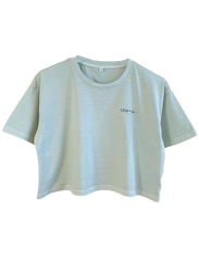 Washed Sage Cropped Tee