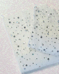 Crystal Lace Sock - White