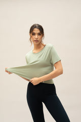 CROP IT BAMBOO TEE