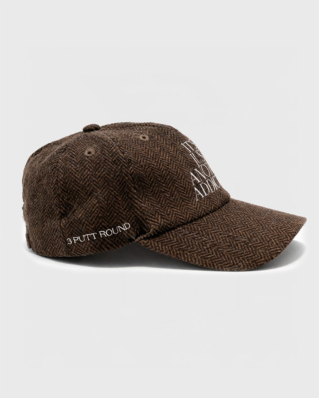 THE LOST BALLS X 3 PUTT ROUND "ADDICTION" CAP - TWEED